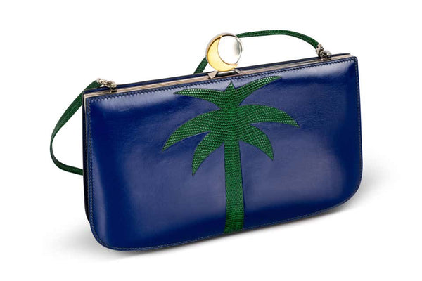 Herm s Sac Malice Palm Tree Bag Rare Basha Gold