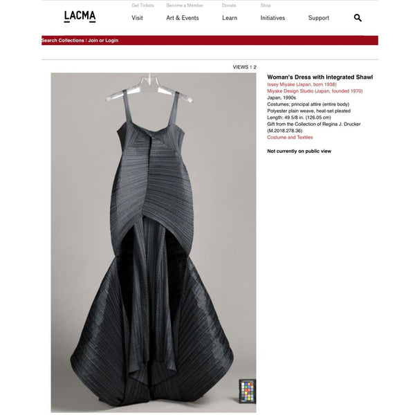 Issey Miyake Black Pleated Sculptural Sleeveless Maxi Dress, 1990s