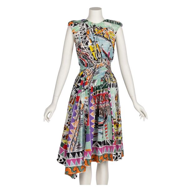 ワンピース PRADA PRINTED POPLIN DRESS Prada Printed Poplin Midi-dress - ShopStyle