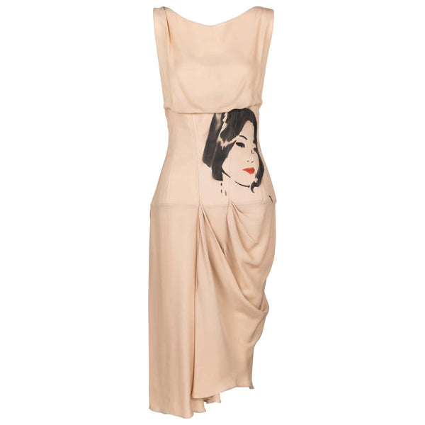 Chloé Stella McCartney F/W 2001 Draped Silk Face Corset Dress