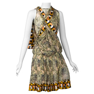 Prada Resort 2010 Silk Multi-Style Open Back Mini Dress