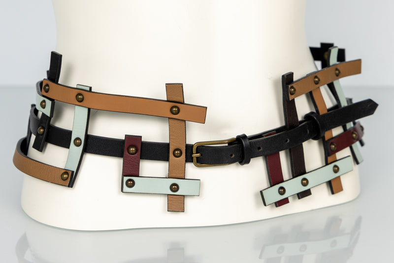Missoni Fall 2007 Multicolor Leather Lattice Runway Belt