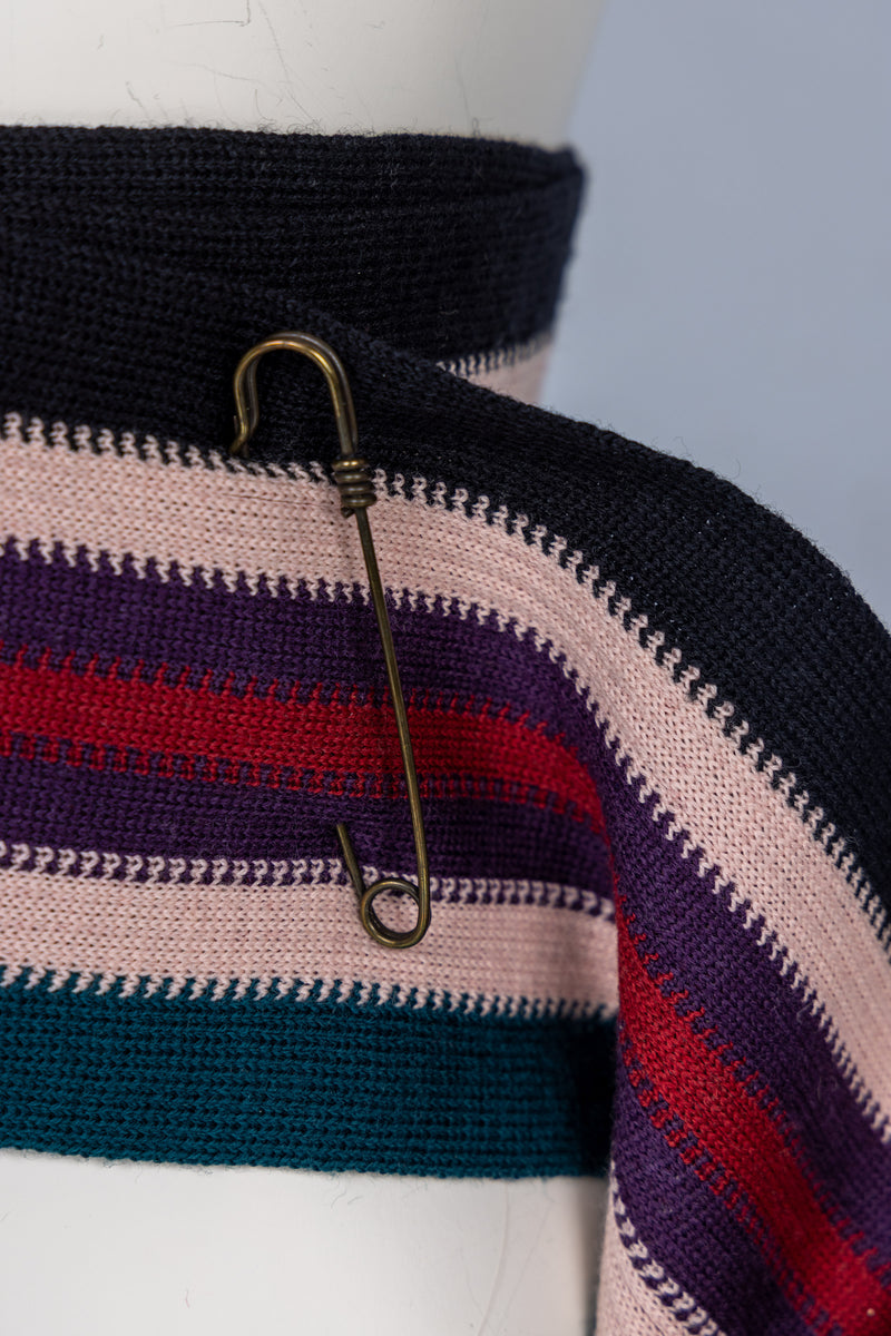 Missoni Fall 2005 Multicolor Knit Obi Belt with Leather Trim