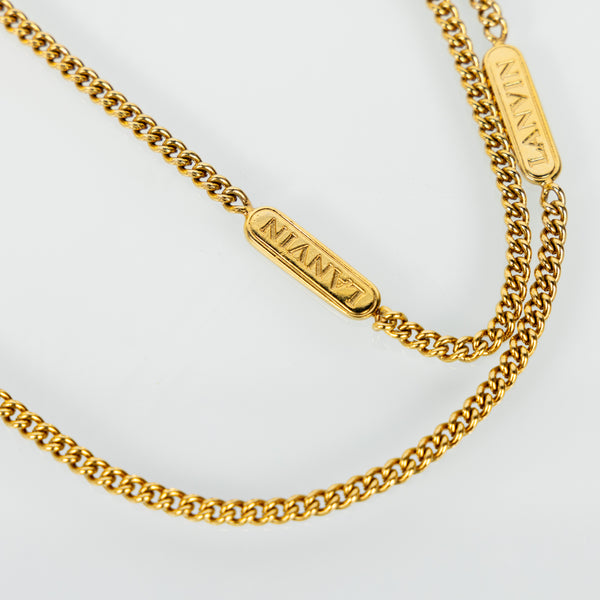 Vintage Lanvin Gold Shell Minaudière Bag