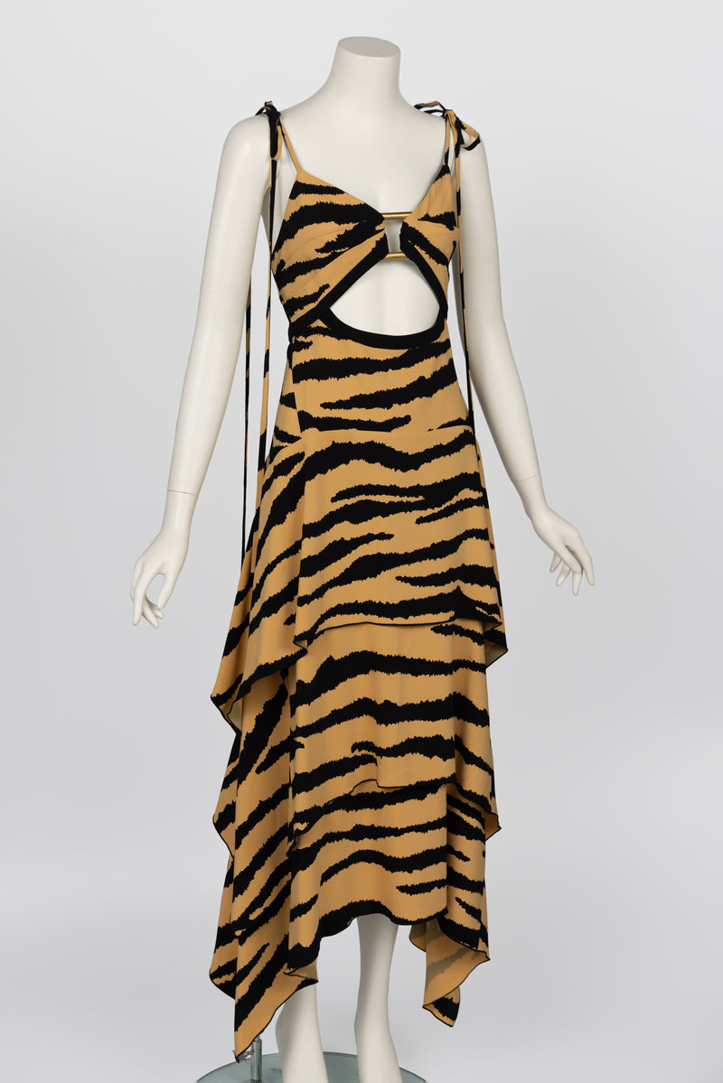 Proenza Schouler Fall 2018 Tiger Print Cutout Dress