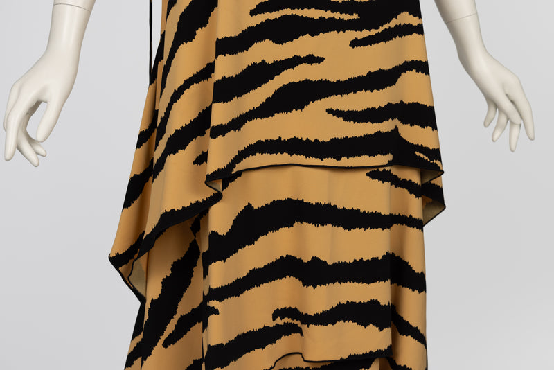 Proenza Schouler Fall 2018 Tiger Print Cutout Dress