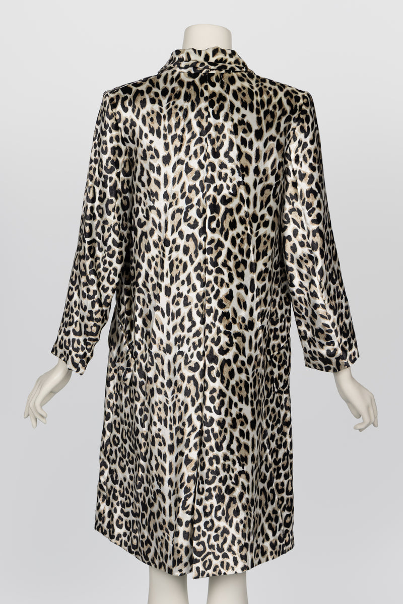 Nina Ricci Leopard Print Silk Velvet Coat 2017