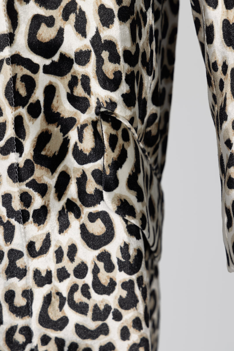 Nina Ricci Leopard Print Silk Velvet Coat 2017