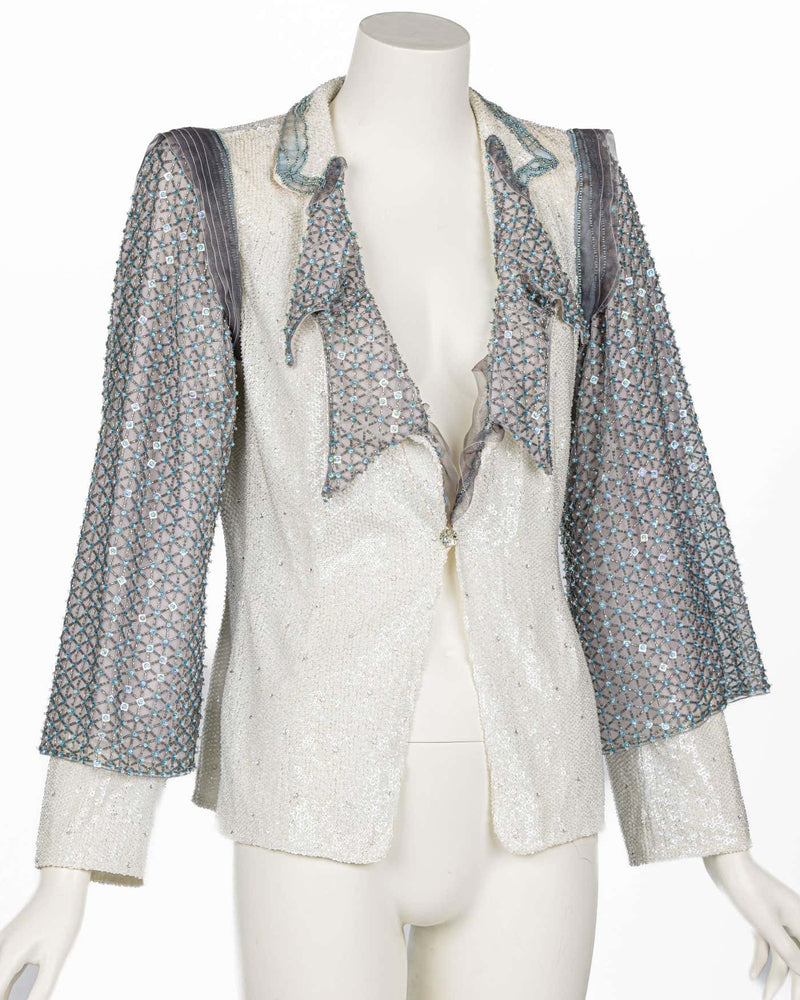 Giorgio Armani Beaded Crystal & Sequin Jacket