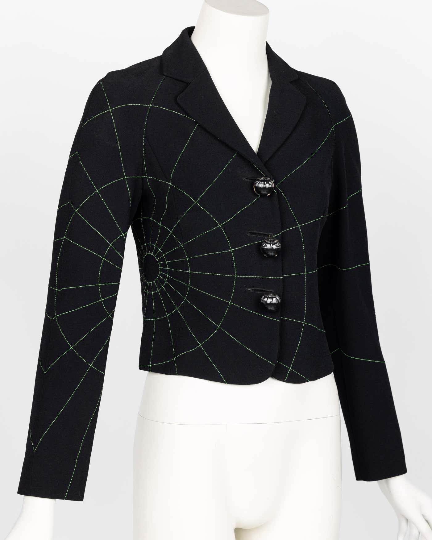 Moschino Cheap and Chic Midnight Blue Directions Jacket Moschino Cheap and Chic Midnight Blue Directions Jacket