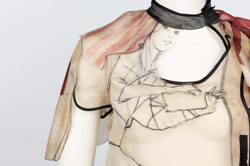 Prada Fairy Silk Organza Top Spring 2008 James Jean
