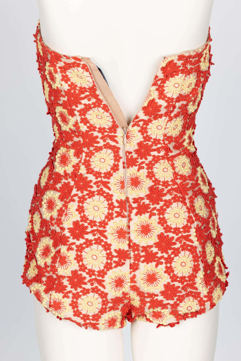 Prada Most Wanted Spring 2012 Floral Embroidered Pinup Bodysuit