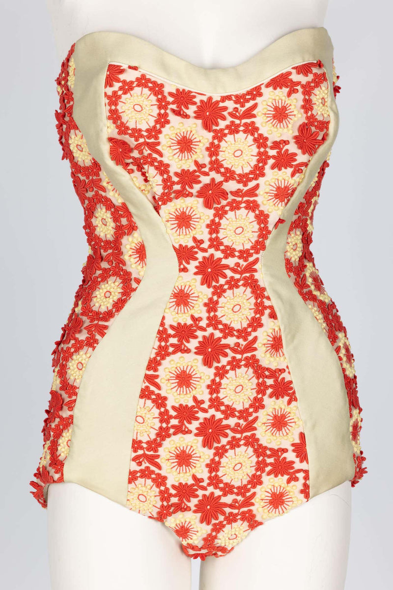 Prada Most Wanted Spring 2012 Floral Embroidered Pinup Bodysuit