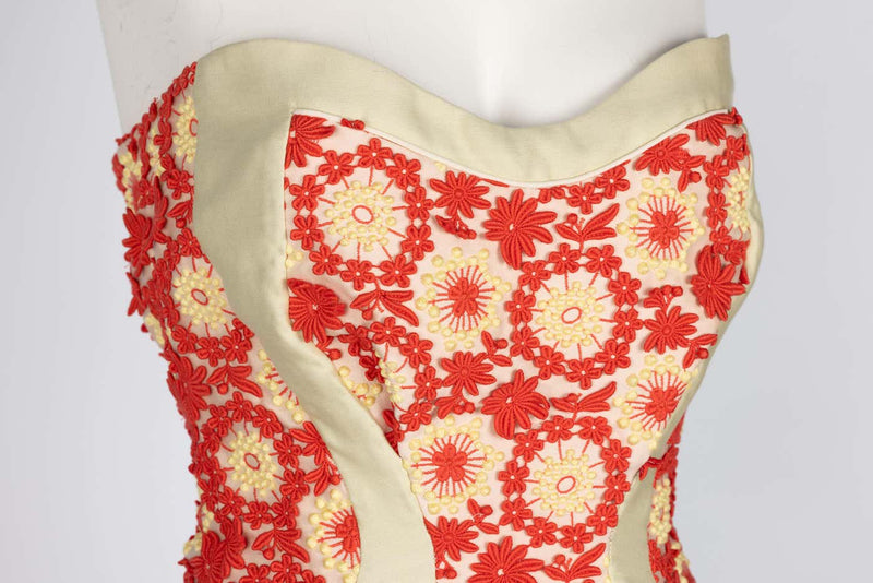 Prada Most Wanted Spring 2012 Floral Embroidered Pinup Bodysuit