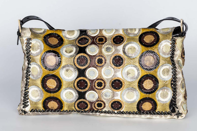 Fendi by Karl Lagerfeld Maxi Baguette Snake Skin Shoulder Bag – Spring 2008