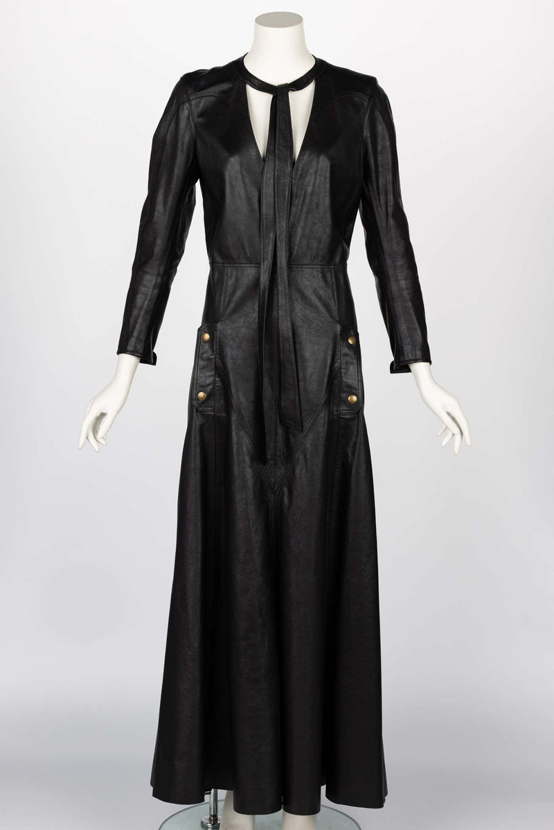Chloe Fall 2016 Black Leather Maxi Dress Runway Look #42 Basha Gold Chloe Fall 2016 Black Leather Maxi Dress Runway Look #42 Basha Gold