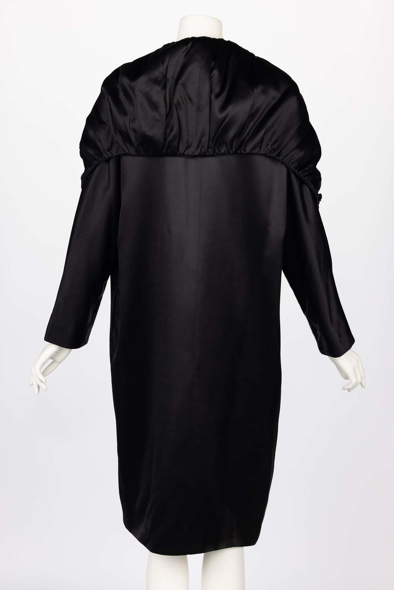Dries Van Noten Black Silk Wool Coat Fall 2000 Runway