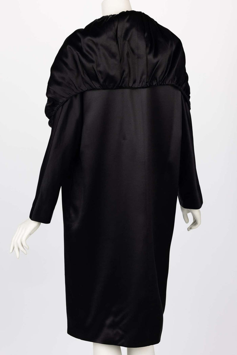 Dries Van Noten Black Silk Wool Coat Fall 2000 Runway