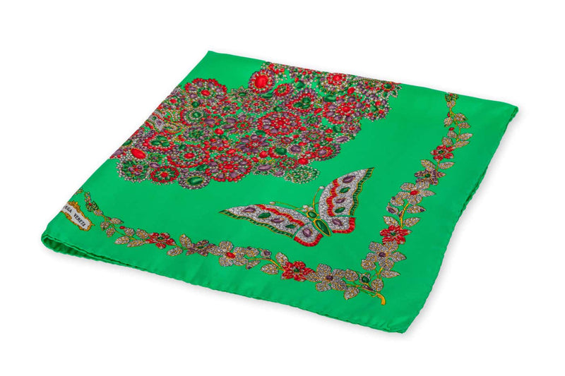 Vintage Bottega Veneta Butterfly Jewel Scarf