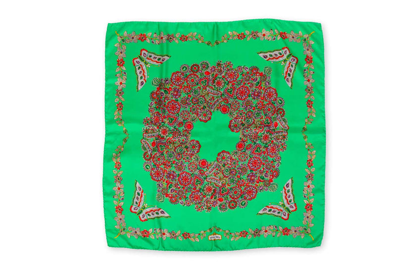 Vintage Bottega Veneta Butterfly Jewel Scarf