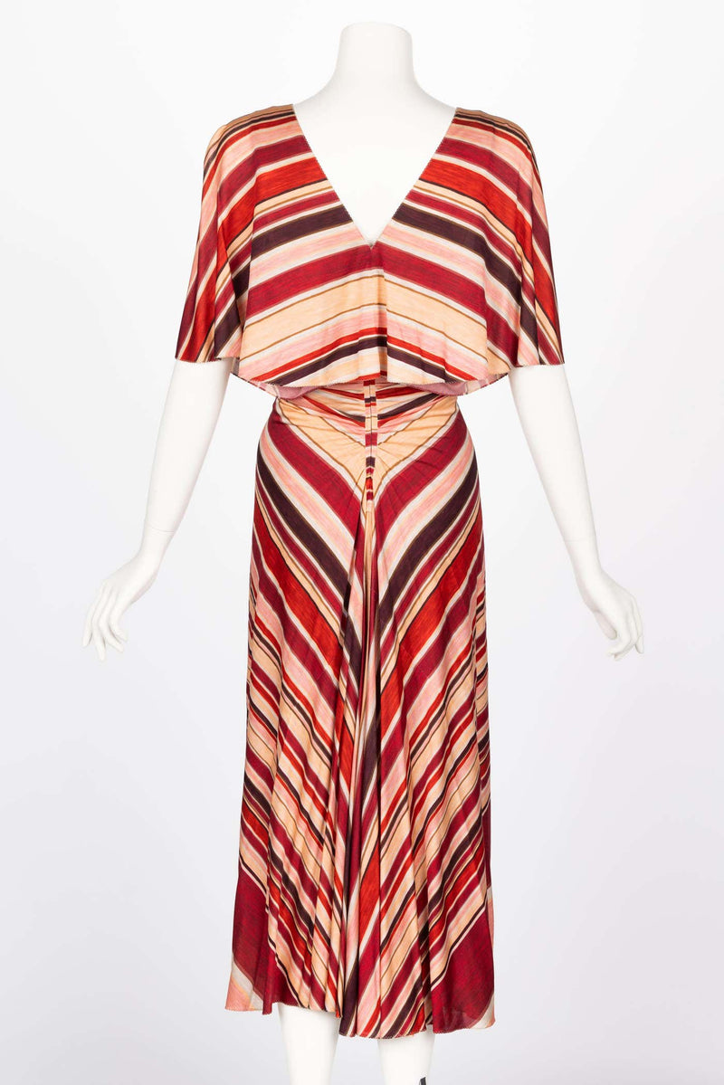 Marc Jacobs Spring 2011 Red & Pink Striped Silk Dress