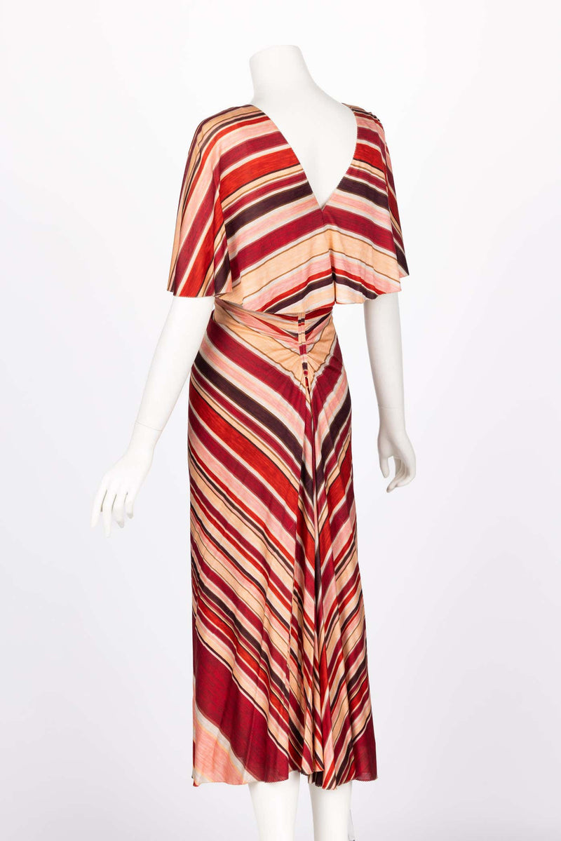Marc Jacobs Spring 2011 Red & Pink Striped Silk Dress