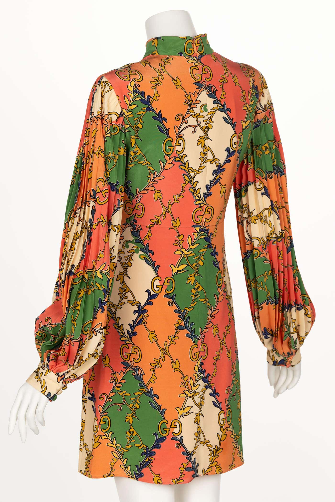 GUCCI グッチ　Silk Caftan Mini DRESS ⑦ Gucci Silk Duchesse Mini Dress - BNWT | eBay