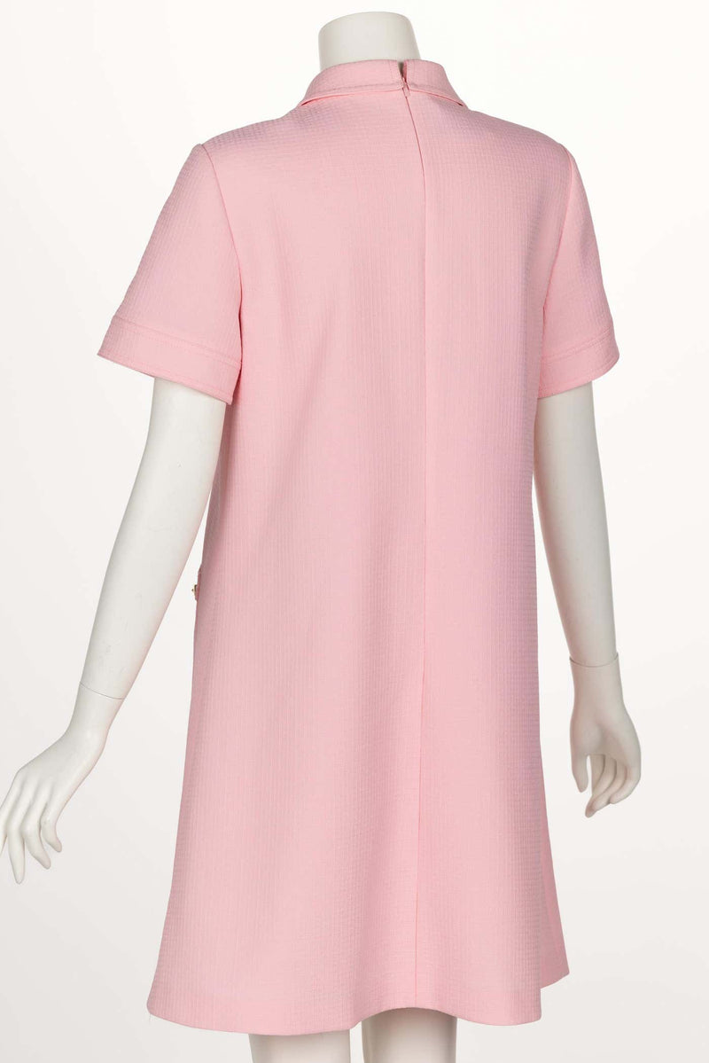 Gucci Pink Textured Chain Trim Mini Dress New w/ Tags – Basha Gold Gucci Pink Textured Chain Trim Mini Dress New w/ Tags – Basha Gold