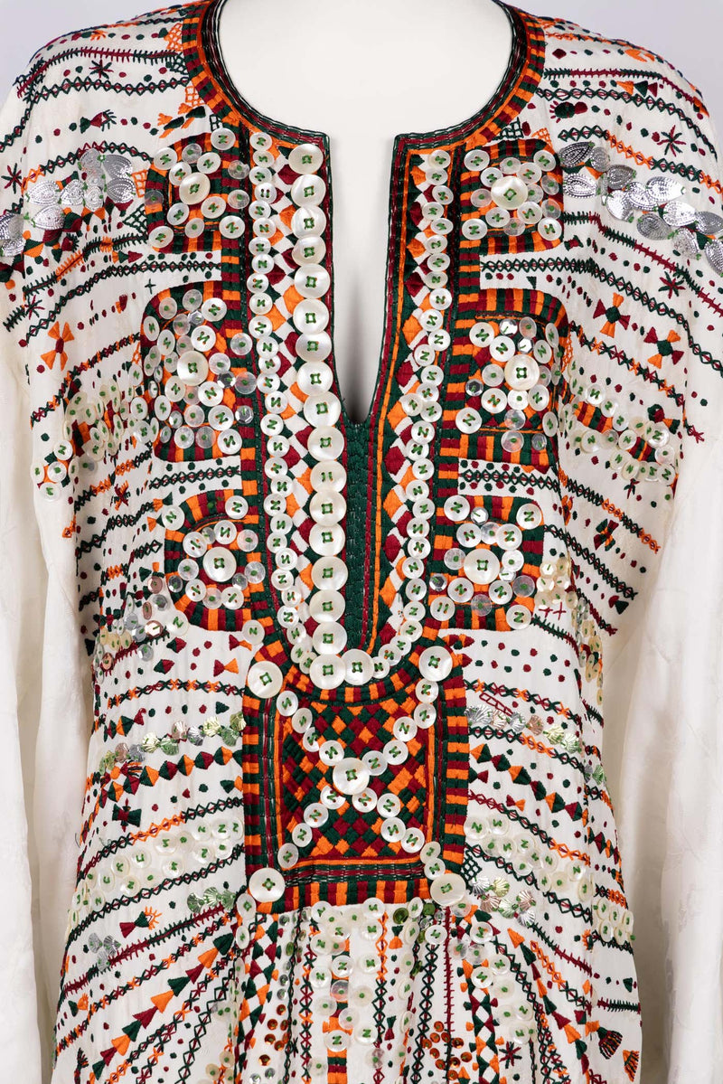 Chloé Fall 2016 Embroidered Caftan Dress Look 15 – Runway Clare Waight Keller