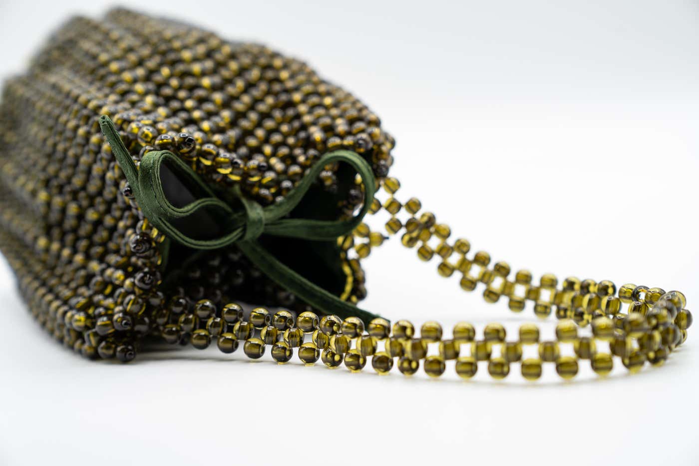 Vintage Bottega Veneta Green Beaded Mini Bag – Basha Gold