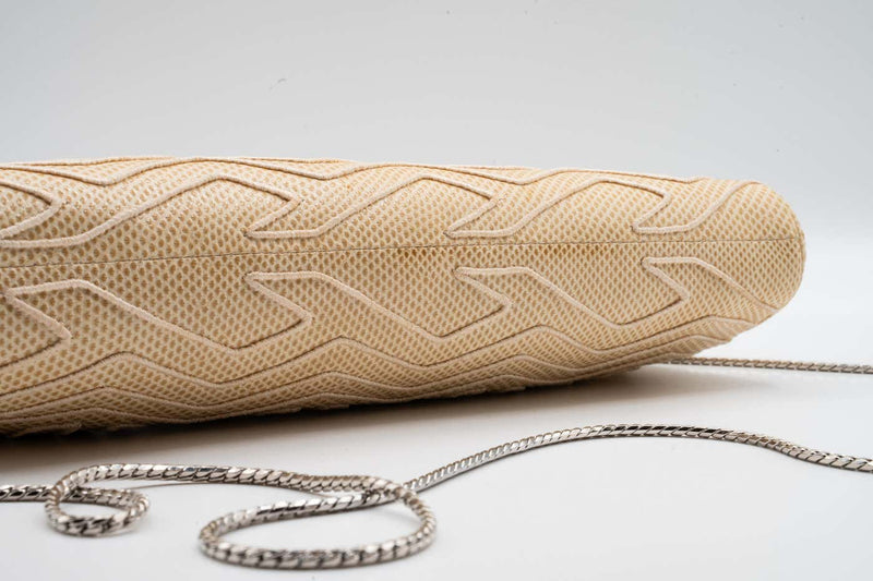 Vintage Judith Leiber Reptile Leather Jade Buddha Clasp Bag, 1980s