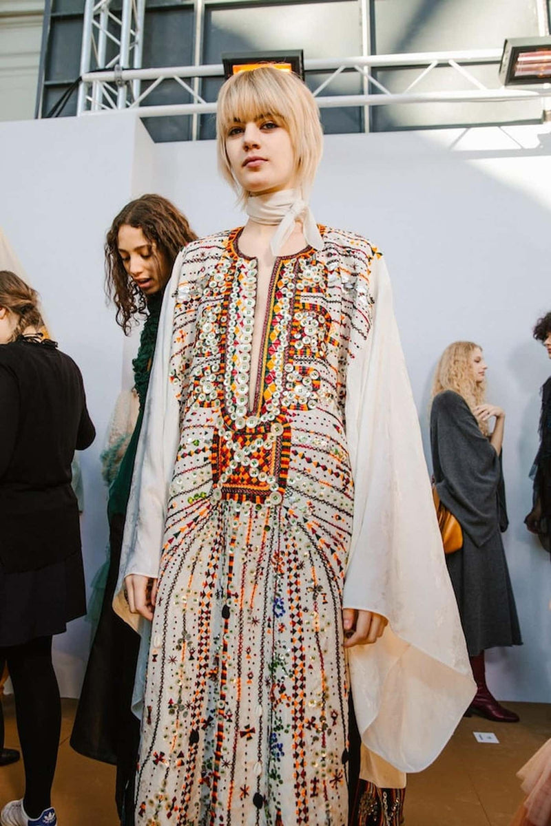 Chloé Fall 2016 Embroidered Caftan Dress Look 15 – Runway Clare Waight Keller