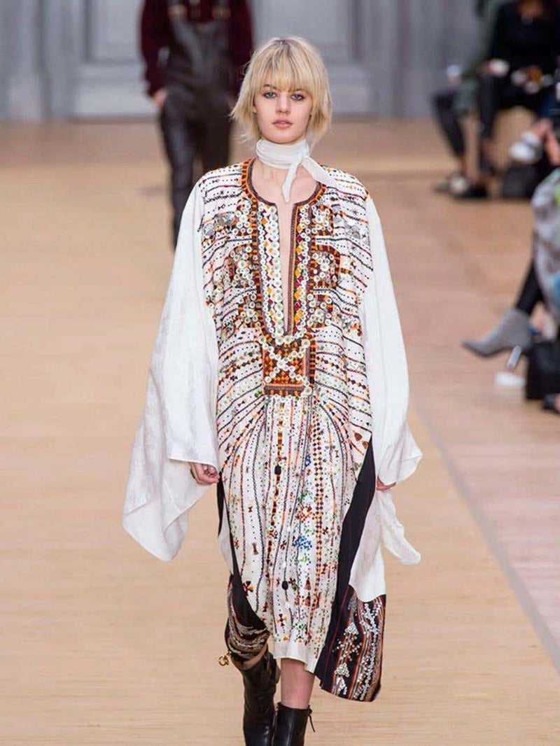 Chloé Fall 2016 Embroidered Caftan Dress Look 15 – Runway Clare Waight Keller