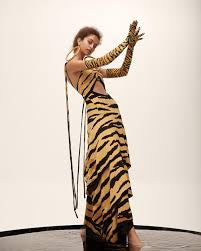 Proenza Schouler Fall 2018 Tiger Print Cutout Dress