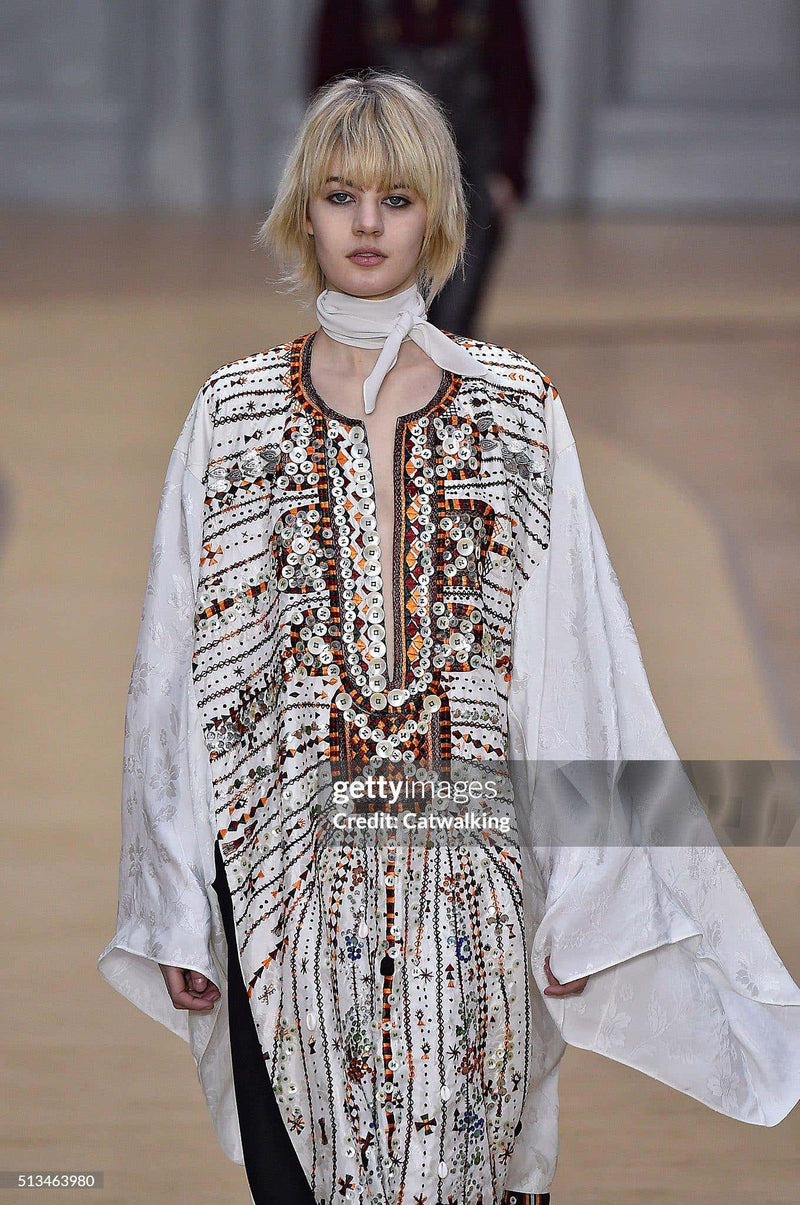 Chloé Fall 2016 Embroidered Caftan Dress Look 15 – Runway Clare Waight Keller