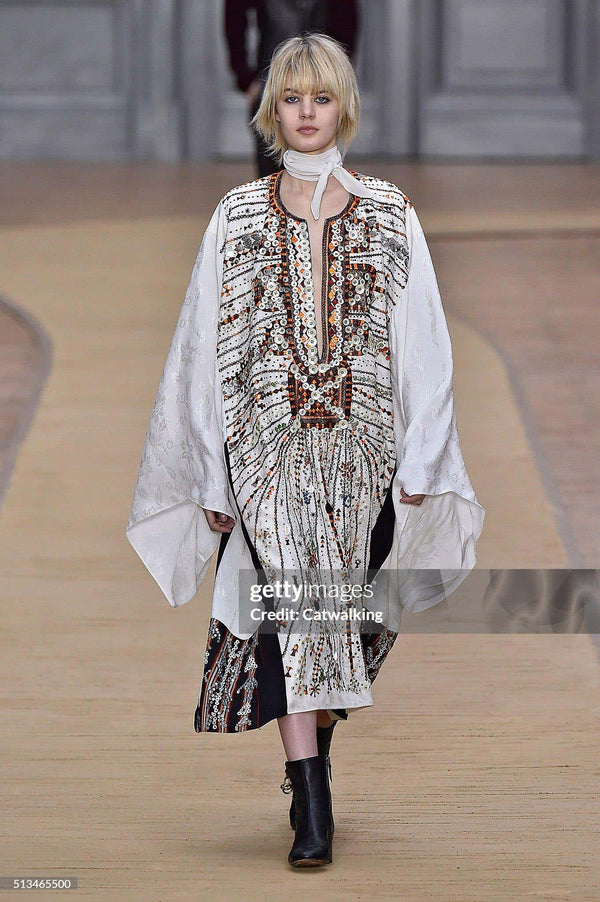 Chloé Fall 2016 Embroidered Caftan Dress Look 15 – Runway Clare Waight Keller