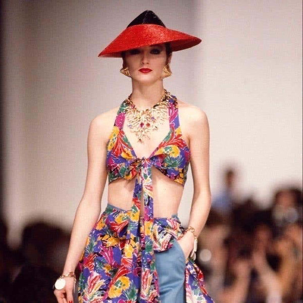 Yves Saint Laurent Black & Red Hat 1985 YSL