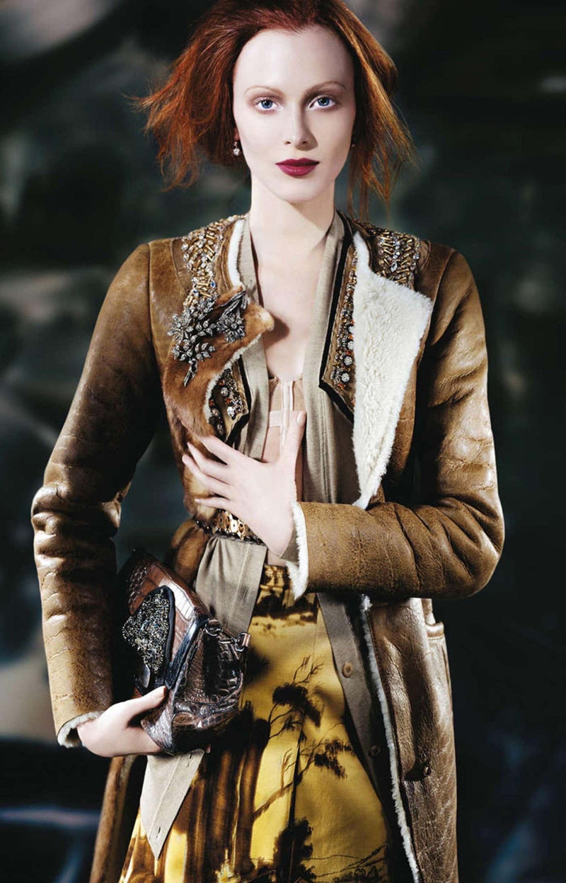 Prada Fall/Winter 2004 Jewel-Embellished Printed Satin Shoulder Crocodile Bag