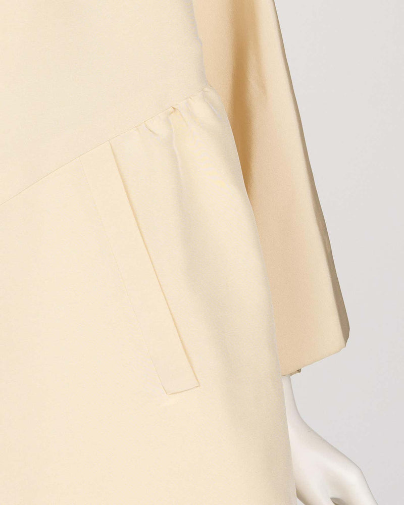 Vintage Givenchy Couture Crème Silk Jacket Coat, 1990s