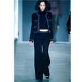 Chanel F/W 1997 Runway Navy Boucle Cropped Jacket Pants Suit