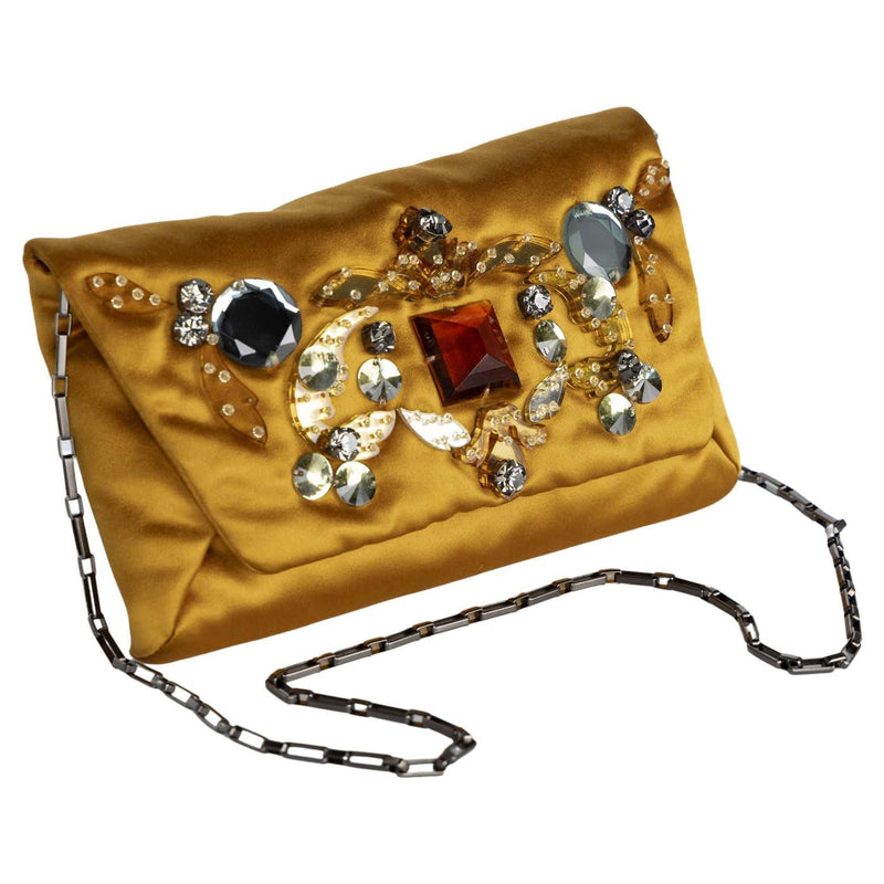 Lanvin Alber Elbaz Fall 2012 Satin Jewel Embellished Convertible Bag Clutch