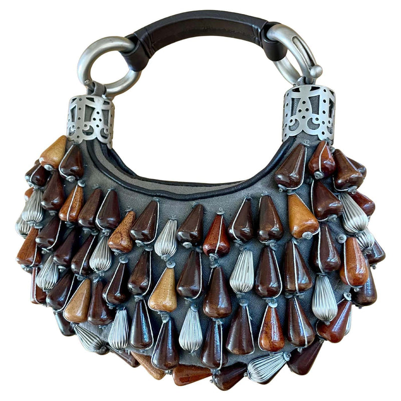 Vintage Chloé Wood Beaded Bag