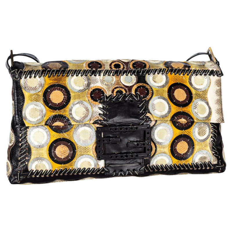 Fendi by Karl Lagerfeld Maxi Baguette Snake Skin Shoulder Bag – Spring 2008