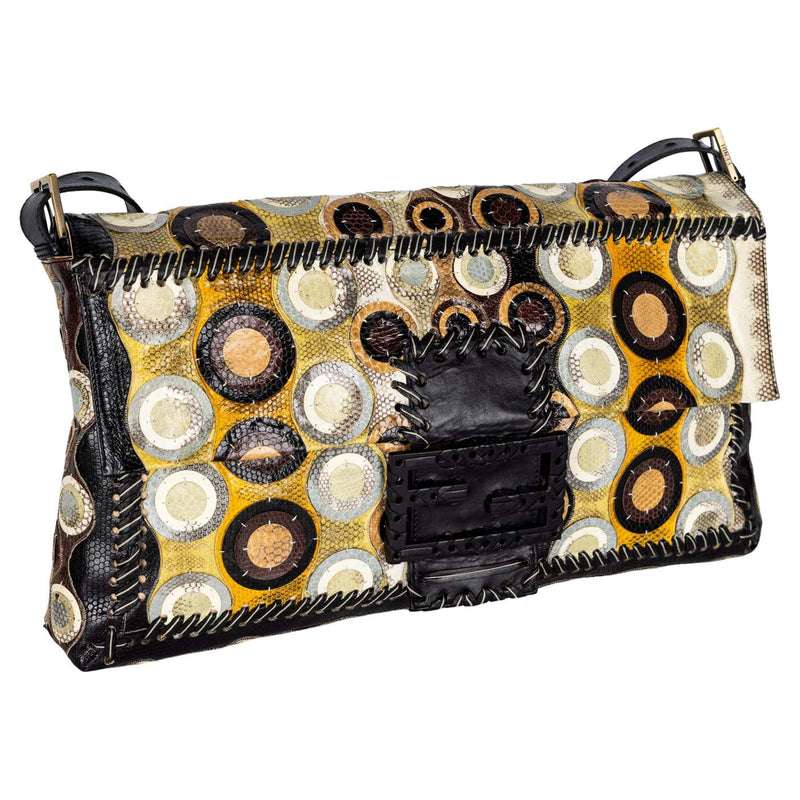 Fendi by Karl Lagerfeld Maxi Baguette Snake Skin Shoulder Bag – Spring 2008