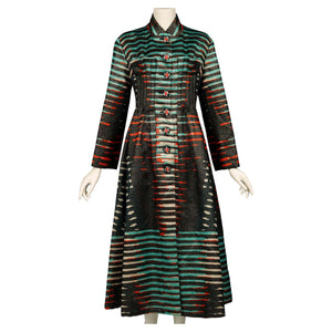 Giorgio Armani Pre-Fall 2017 Silk Wool Striped Coat with Tags