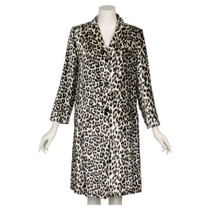 Nina Ricci Leopard Print Silk Velvet Coat 2017