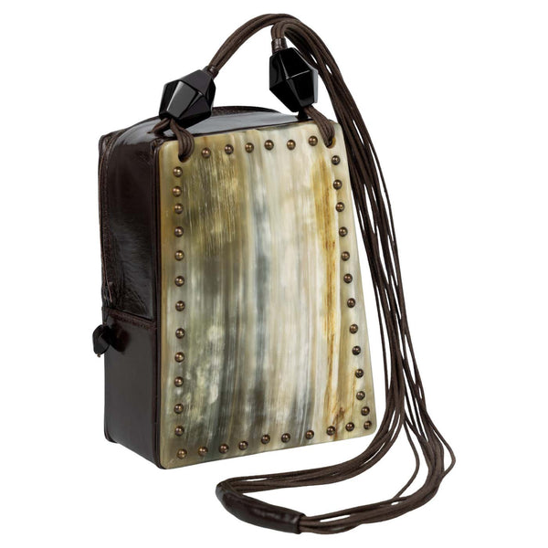 Vintage Giorgio Armani Horn & Leather Shoulder Bag