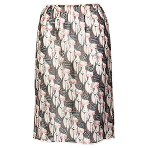 Prada "Naked Lady " Print Sheer Silk Skirt Sex and The City, 2001