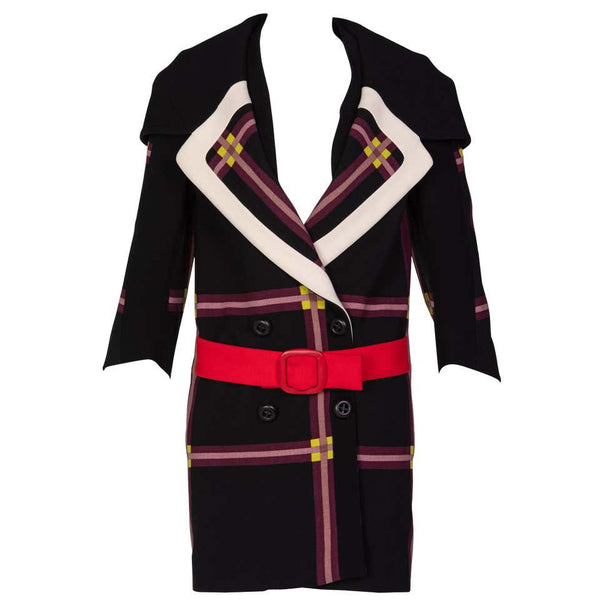 Prada F/W 2011 Wool Coat w/ Red Belt Runway