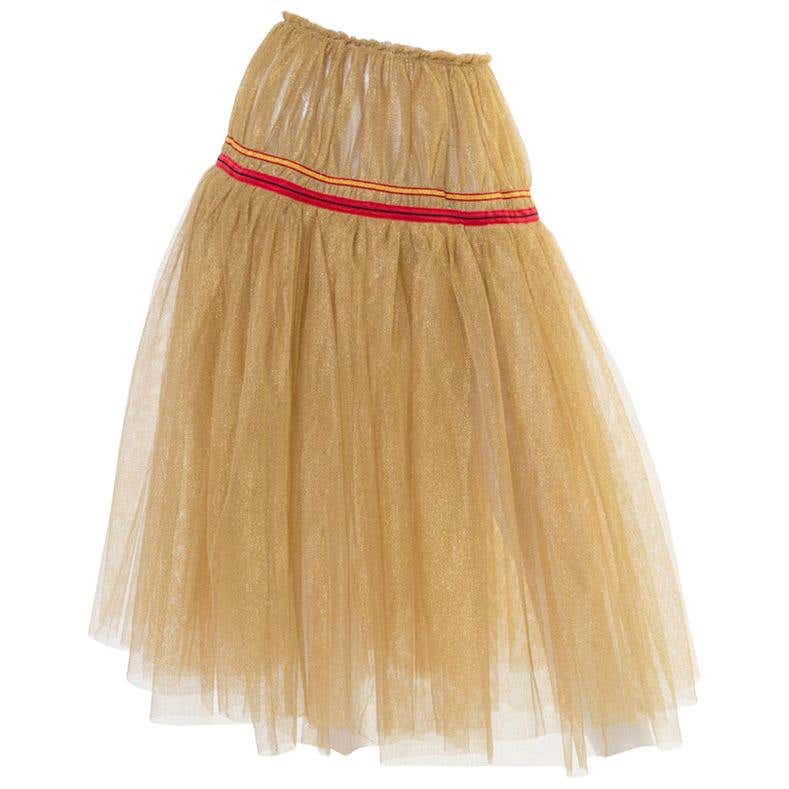 Comme des Garcons Gold Tulle Skirt, 2000s